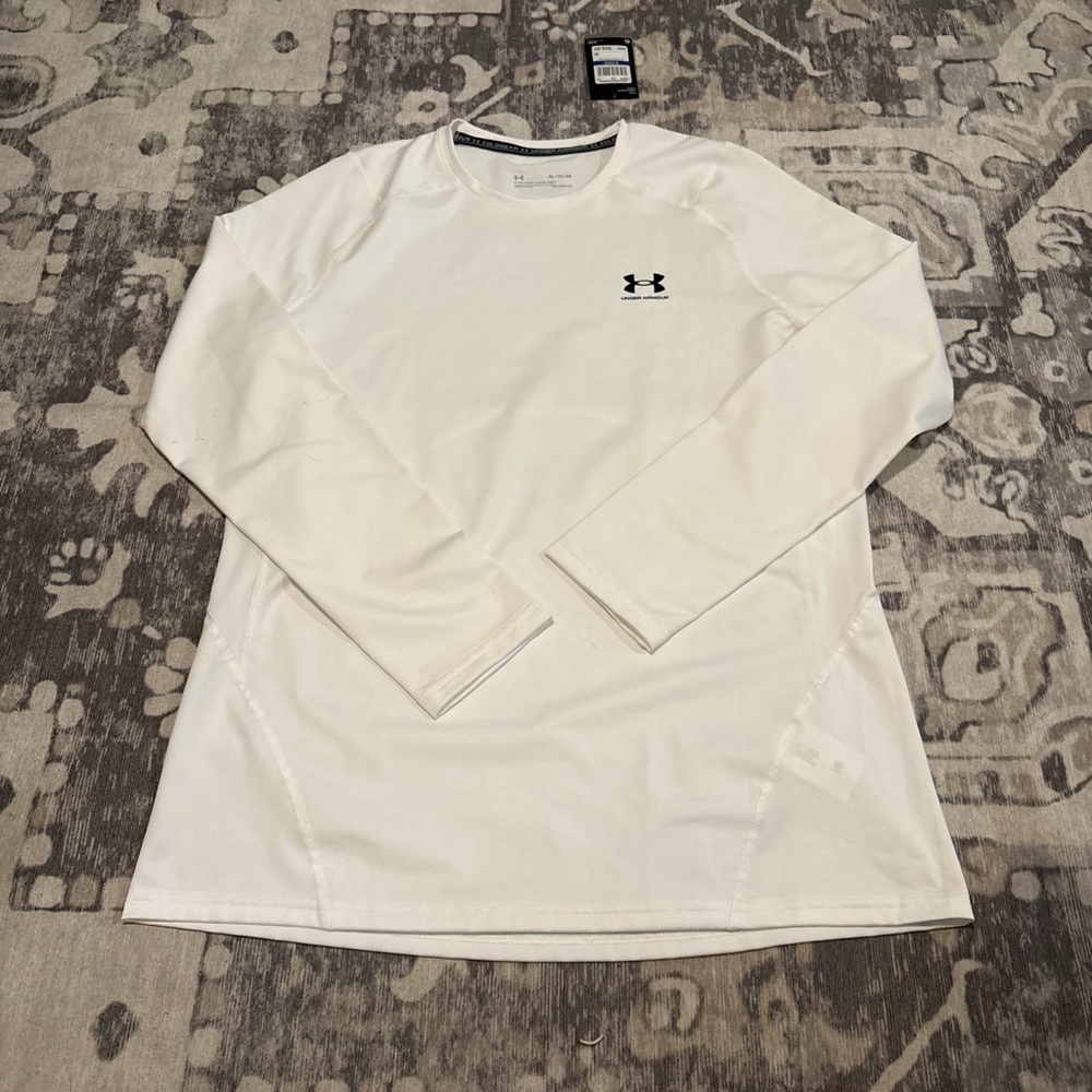 Under Armour Men's Classic White Long Sleeve Tee
